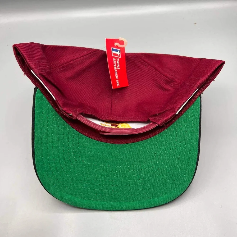 Vintage USC Trojans Hat Men Red Black Twins Enterprise Snap Back Cap New‎